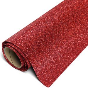 20" x 12" Glitter Red Siser Easyweed HTV Heat Transfer Iron-On Vinyl for t-shirt